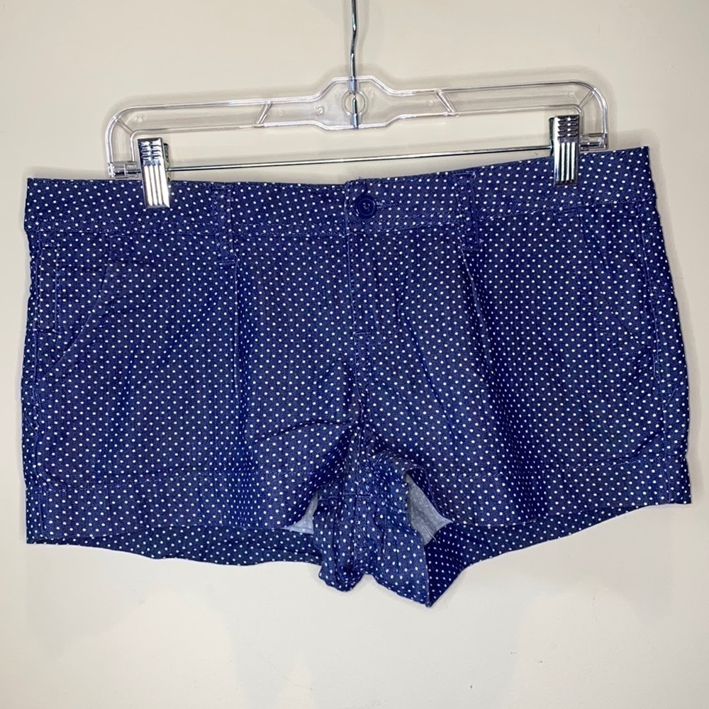 American Rag Blue Cotton Blend Polka Dot Short Size 9